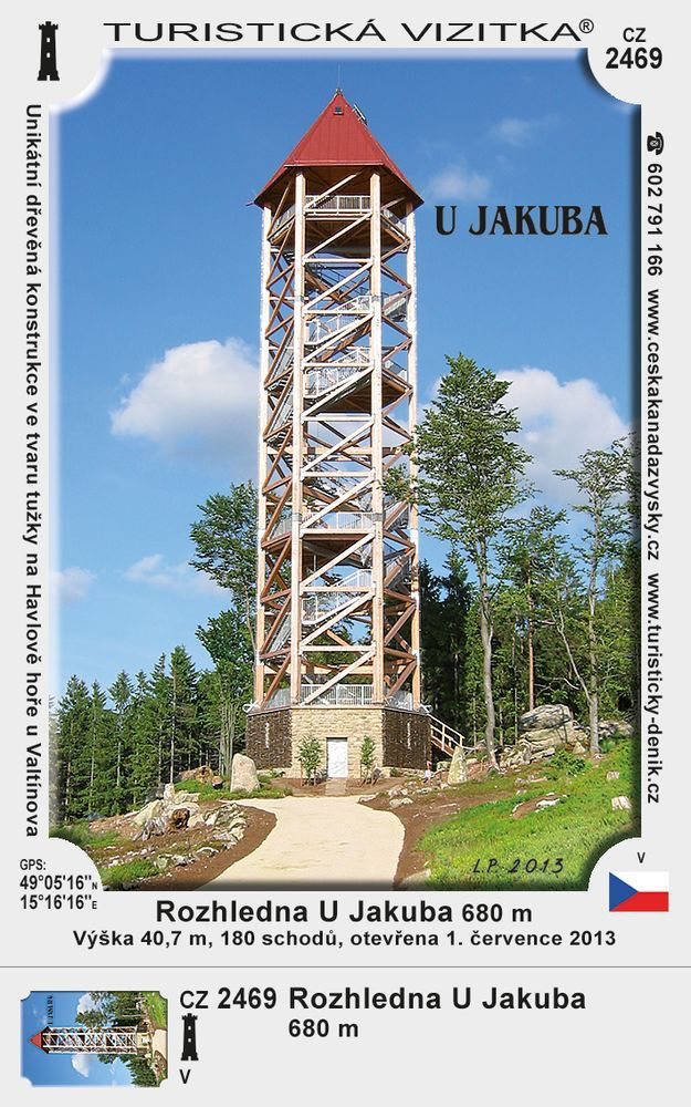 Turistická vizitka č. 2469 Rozhledna U Jakuba